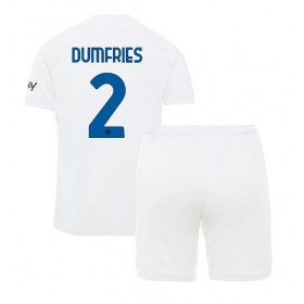 Inter Milan Denzel Dumfries #2 Auswärtstrikot 2023-24 Kurzarm (+ kurze hosen)